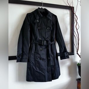London Fog black trench coat